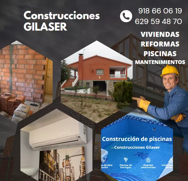 Construcciones Gilaser, construcción, reformas, mantenimientos, piscina de Gunite